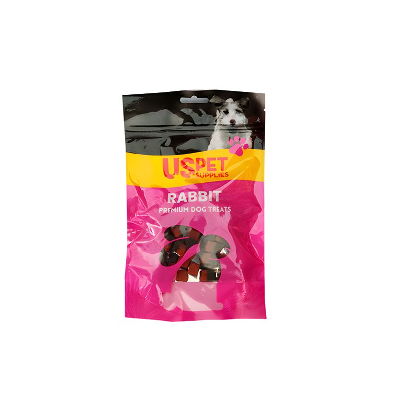 تشویقی سگ یو اس پت با طعم خرگوش و بلوبری مدل حبهای USPet Dog Treat Rabbit & Blueberry Bites وزن 100 گرم