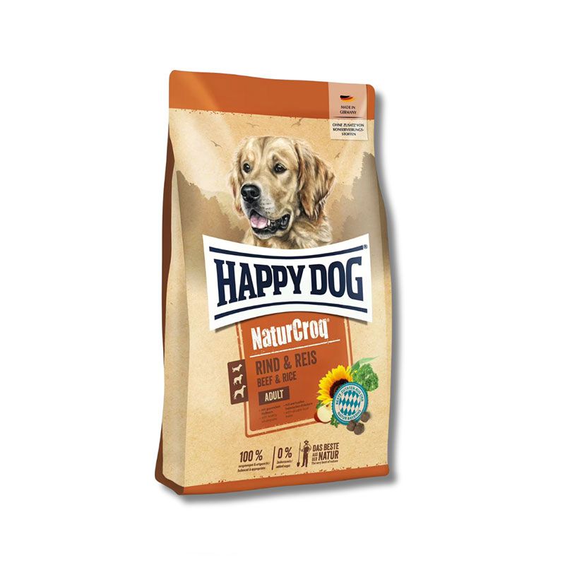 غذای خشک سگ هپی داگ با طعم گوشت گاو و برنج Happy Dog NaturCroq Adult وزن 15 کیلوگرم