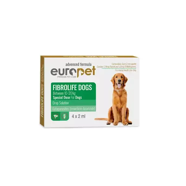 قطره ضد کک و کنه یوروپت مدل EuroPet مناسب سگ 10 الی 20 کیلوگرم