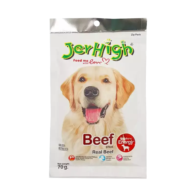 تشویقی سگ جرهای با طعم گوشت گاو Jerhigh Stick Beef وزن 70 گرم