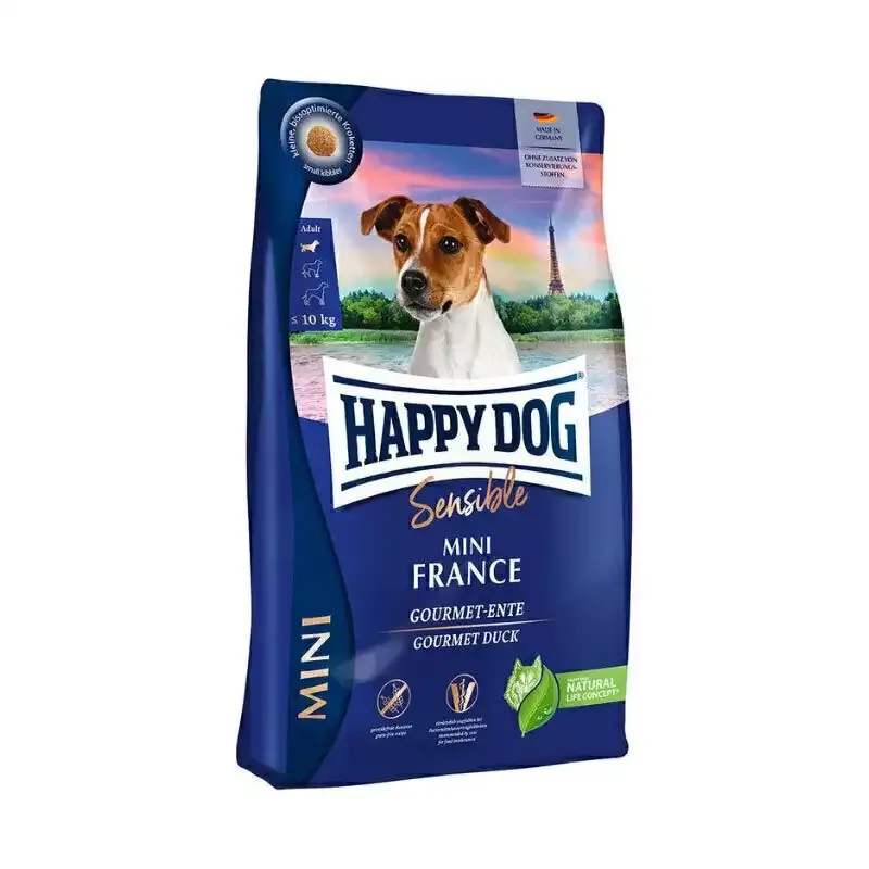 غذای خشک سوپر پرمیوم سگ نژاد کوچک هپی داگ Happy Dog Mini France وزن 4 کیلوگرم