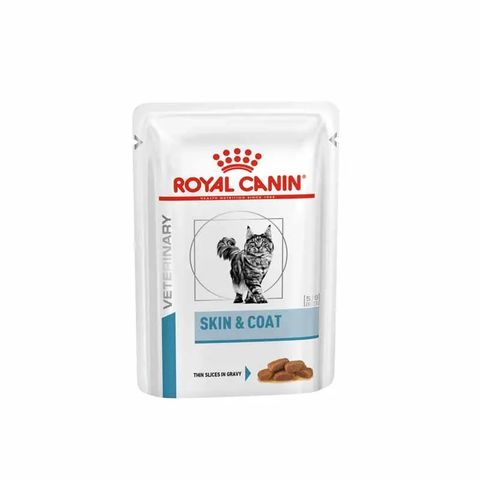 پوچ گربه مراقبت از پوست و مو رویال کنین Royal canin Skin & Coat In Gravy وزن 85 گرم