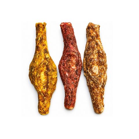 تشویقی سگ میله کلسیمی با دورپیچ فیله مرغ و اردک و شکار وزن 30 گرم