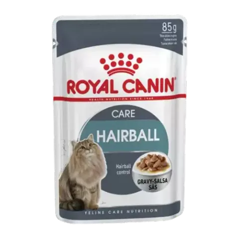 پوچ گربه رویال کنین مدل Hairball Care وزن 85 گرم