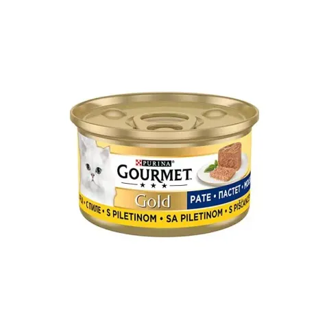 کنسرو غذای گربه گورمت با طعم مرغ Gourmet Chicken وزن 85 گرم