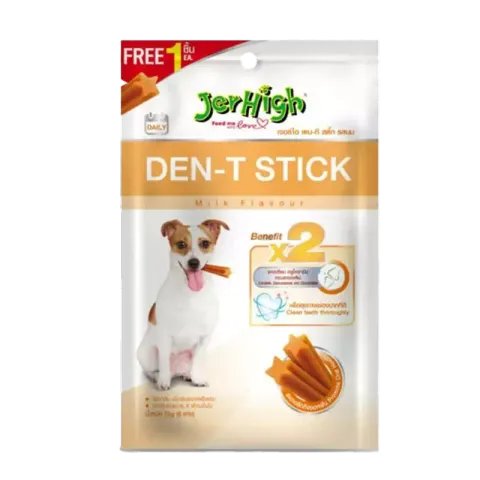 تشویقی سگ با طعم شیری جرهای Jerhigh Milk Den-T وزن 70 گرم