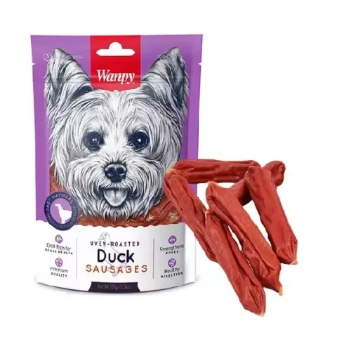 تشویقی سگ ونپی مدل Duck Sausages سوسیس با طعم اردک وزن 100 گرم