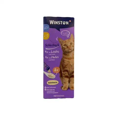 بستنی گربه وینستون مدل Chicken & Fish بسته 8 عددی