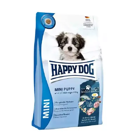 غذاي خشك توله سگ نژاد كوچك هپي داگ Happy Dog Mini Puppy Fit & Vital وزن 4 كيلوگرم