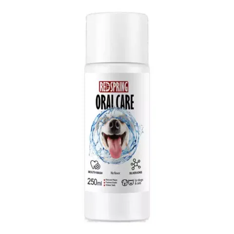 دهان شویه نانو نقره سگ و گربه رداسپرینگ Redspring Oral Care Nano Silver حجم 250 میلی لیتر