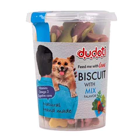 تشویقی بیسکوییت سگ دودوتی با طعم مخلوط وزن 150g
