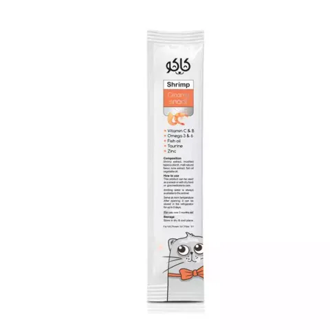 بستني گربه کاکو طعم میگو مدل KAKO Creamy Snack Shrimp وزن 20 گرم