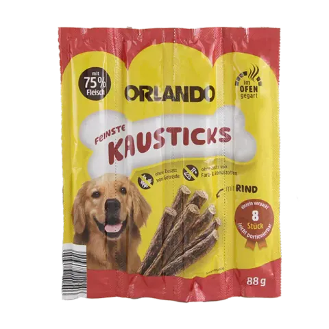 تشویقی مدادی سگ اورلاندو با طعم گوشت گاو Orlando Stick Beef بسته 4 عددی