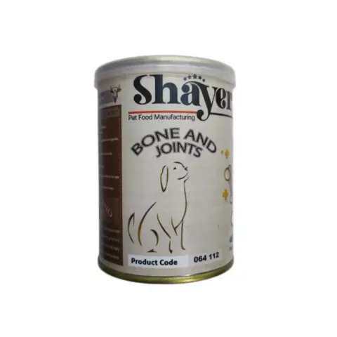 كنسرو سگ و گربه شایر مدل عصاره آب قلم Shayer Bone and Joints وزن 400 گرم