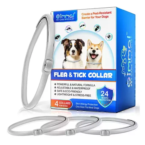 قلاده ضدکک و کنه سگ اویمال خاکستری Oimmal Grey Flea & Tick Collar For Dogs بسته 4 عددی