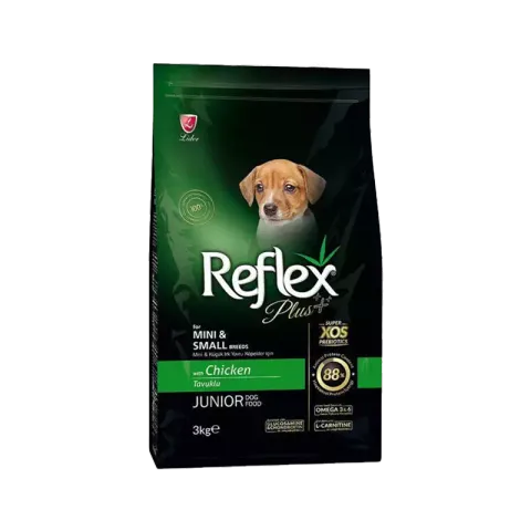 غذای خشک توله سگ رفلکس پلاس مدل Reflex Plus Junior Mini & Small Chicken وزن 3 کیلوگرم